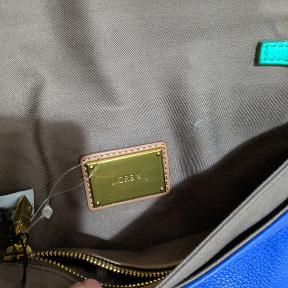 NWT ~ J. CREW Leather Envelope Clutch Purse - Picture 9 of 11